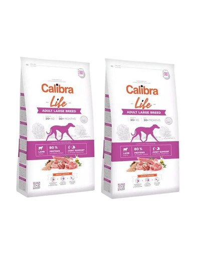 CALIBRA Dog Life Adult Large Breed Lamb 24 kg dwupak  (2 x 12 kg)