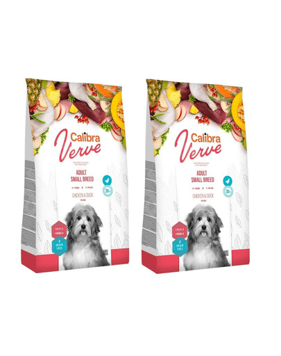 CALIBRA karma Dog Verve GF Adult Small Chicken&Duck 12 kg dwupak (2 x 6 kg)