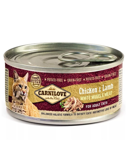 CARNILOVE Cat chicken & lamb 24 x 100 g kurczak i jagnięcina dla kotów