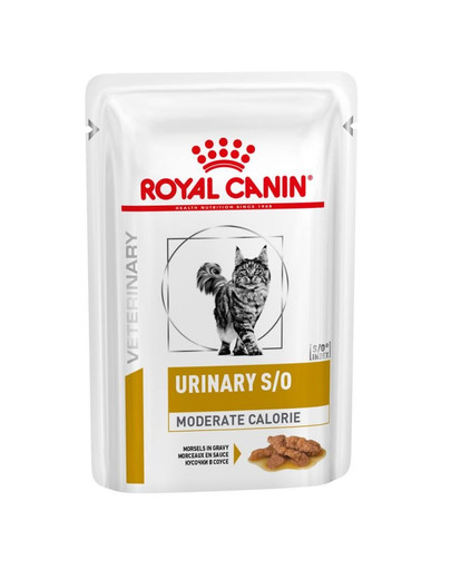 ROYAL CANIN Veterinary Diet Feline Urinary S/O Moderate Calorie 48x85 g karma mokra, o zmniejszonej kaloryczności, dla kotów ze schorzeniami dolnych dróg moczowych