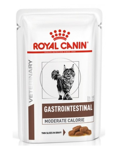 ROYAL CANIN Cat Gastro Intestinal Moderate Calorie 48 x 85 g mokra karma dla kotów z zaburzeniami żołądkowo-jelitowymi, z tendencją do nadwagi