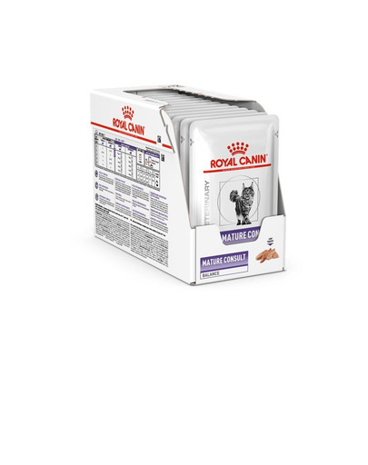 ROYAL CANIN VHN Cat Mature Consult Balance Loaf, 24x85g - Mokra karma dla starszych kotów,