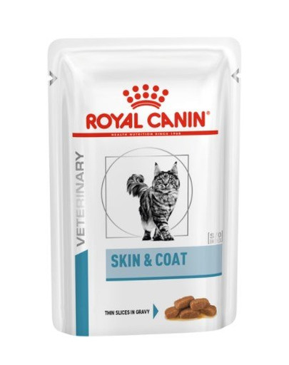 ROYAL CANIN Cat Skin & Coat  48 x 85 g mokra karma dla dorosłych kotów o wrażliwej skórze