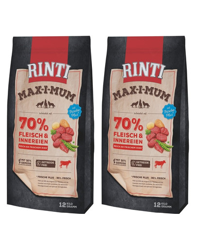 RINTI MAX-I-MUM Beef z wołowiną 24 kg 2 x 12 kg