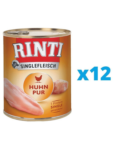 RINTI Singlefleisch Chicken Pure 12 x 400 g monoproteinowa kurczak