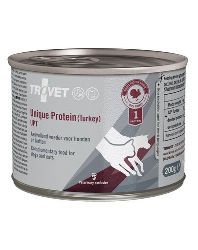 TROVET Unique Protein Turkey UPT dla psa i kota indyk 6x200 g