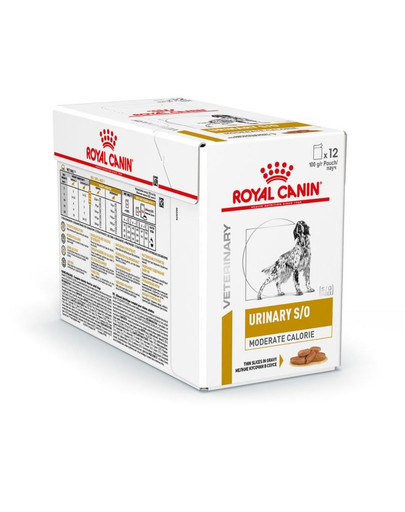 ROYAL CANIN Dog Urinary S/O Moderate Calories saszetka 24 x 100 g mokra karma o obniżonej kaloryczności dla dorosłych psów ze schorzeniami dolnych dróg moczowych