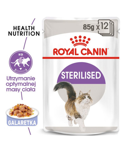 Royal Canin Sterilised jelly 85 g x 24 - karma mokra dla kotów dorosłych, sterylizowanych w galarecie 24 x 85 g