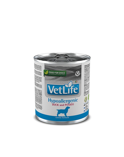 VetLife Hypoallergenic Duck & Potato karma dietetyczna dla psów 300 g