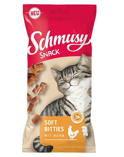 SCHMUSY SNACK Soft Bities miękkie kąski 60 g przysmak dla kotów z kurczakiem