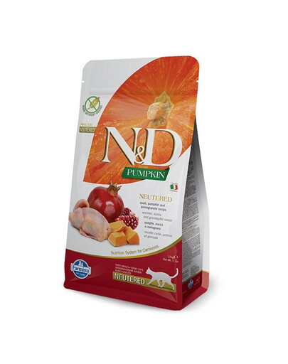 N&D Pumpkin Quail & Pomegranate Cat Neutered karma dla kastrowanych kotów 10 kg