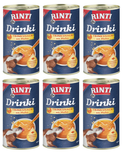 RINTI Drinki 6x185 ml - Przekąska dla psów z kurczakiem