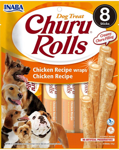 Churu Rolls Chicken 8x12g wrapy z kurczakiem dla psów