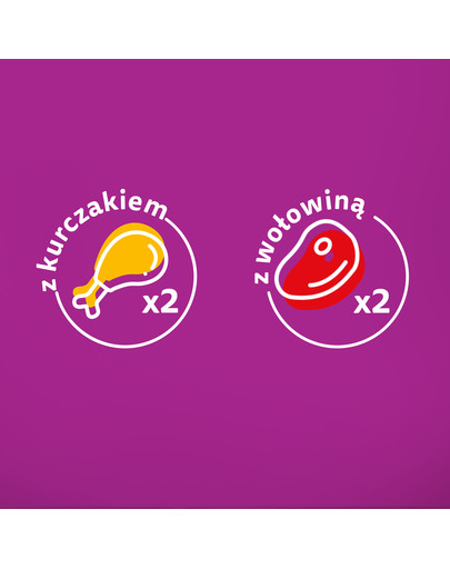 WHISKAS Adult saszetka 52x85g Klasyczne Posiłki mokra karma dla dorosłych kotów w sosie z: wołowiną, kurczakiem