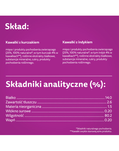 WHISKAS Junior saszetka 52x85g Drobiowe Frykasy mokra karma dla kociąt w galaretce z: kurczakiem, indykiem