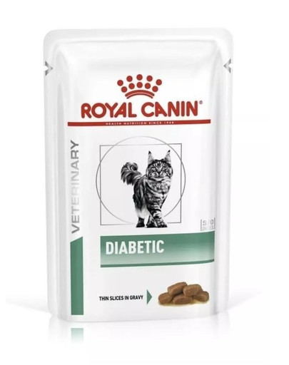 Royal Canin VHN Cat Diabetic 4x12x85g - pełnoporcjowa dietetyczna karma dla kotów chorych na cukrzycę