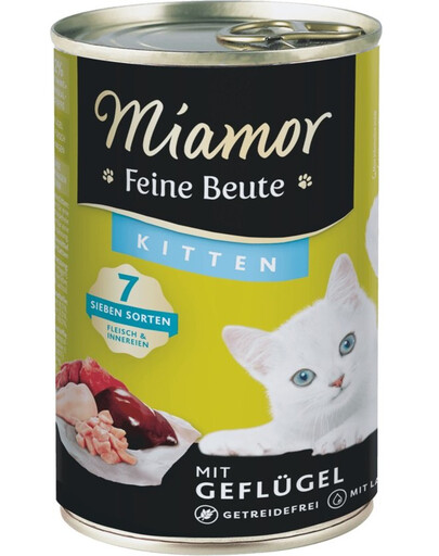 MIAMOR Feine Beute Kitten Poultry 400g bezzbożowa mokra karma dla kociąt Drób