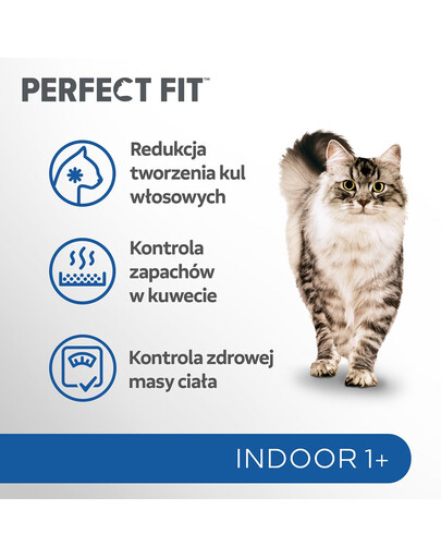 Indoor 1+ Bogata w kurczaka 7 kg sucha karma pełnoporcjowa dla dorosłych kotów