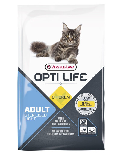 Opti Life Cat Sterlised/Light Chicken 7.5 kg dla kotów sterylizowanych