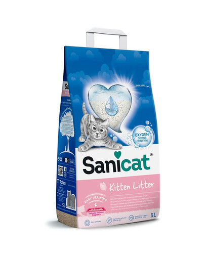 SANICAT Kitten Litter 5 l żwirek sepiolitowy dla kociąt i kotów wrażliwych