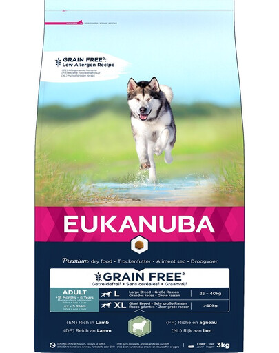 EUKANUBA Grain Free L Adult 3 kg - sucha karma dla dorosłych psów dużych ras z jagnięciną