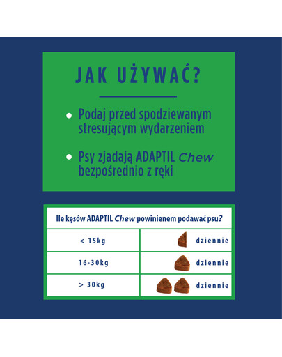 ADAPTIL Chew 30 szt. przysmaki kęsy na uspokojenie dla psa