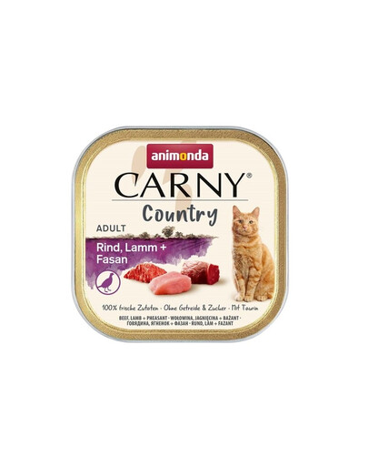 Carny Country Adult Beef&Lamb&Pheasant 100 g wołowina, jagnięcina i bażant dla dorosłych kotów