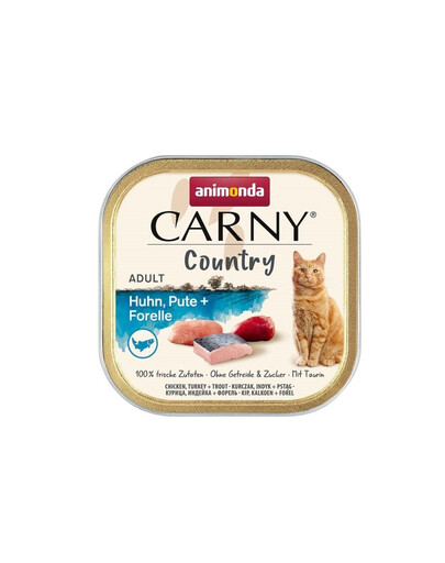 Carny Country Adult Chicken&Turkey&Trout 100 g kurczak, indyk i pstrąg dla dorosłych kotów