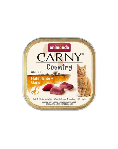 Carny Country Adult Chicken&Duck&Goose 100 g kurczak, kaczka i gęś dla dorosłych kotów