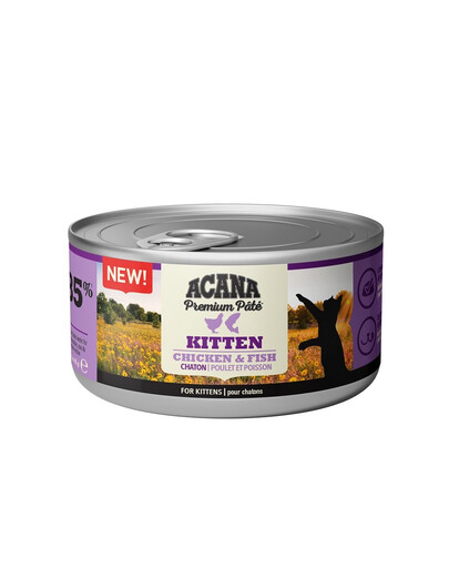 ACANA Premium Pate Kitten Chicken & Fish puszki 24 x 85 g - pasztet z kurczakiem i rybą dla kociąt