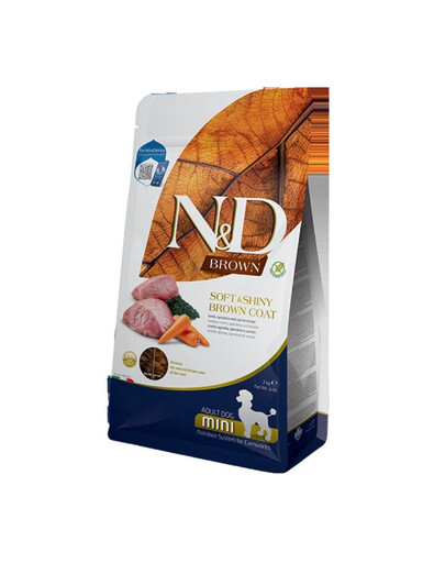 N&D Brown Dog Adult Mini Lamb, Spirulina & Carrot 2 kg