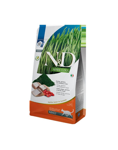 N&D Spirulina Cat Adult Herring & Wolfberry 1,5 kg