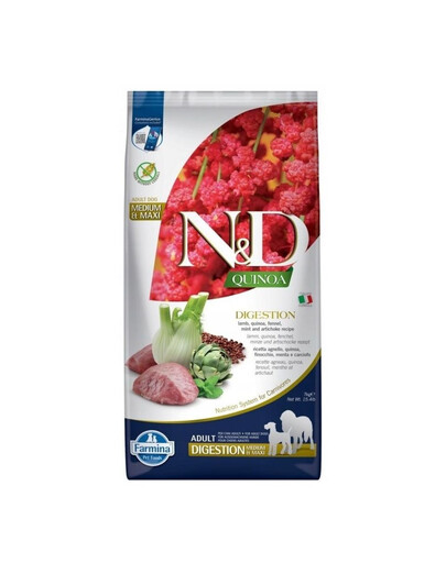 N&D Quinoa Dog Adult Medium&Maxi Digestion Lamb & Fennel 7 kg