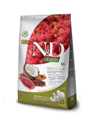 N&D Quinoa Skin&Coat Duck&Coconut Adult 7 kg kaczka i kokos dla dorosłych psów