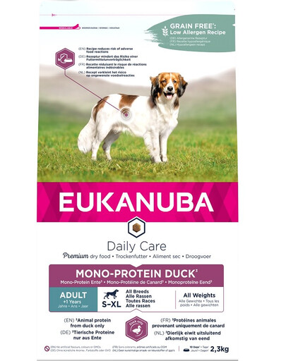 EUKANUBA Daily Care S-XL Adult Kaczka 2,3 kg - sucha karma dla dorosłych psów 2,3 kg