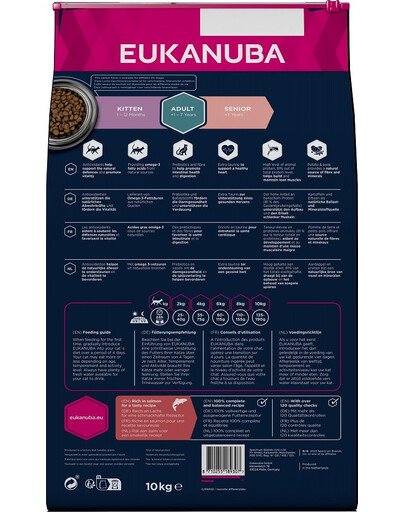 EUKANUBA Grain Free Adult Łosoś 10 kg sucha karma dla kotów dorosłych z łososiem