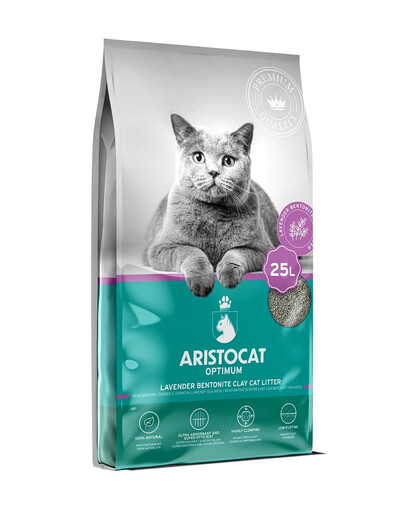 ARISTOCAT Optimum żwirek bentonitowy o zapachu Lewendy 25 l  dla kota