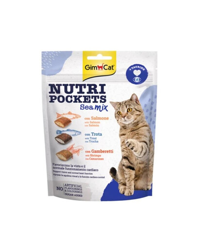 GIMCAT Nutri Pockets Sea Mix przysmak rybny 150 g