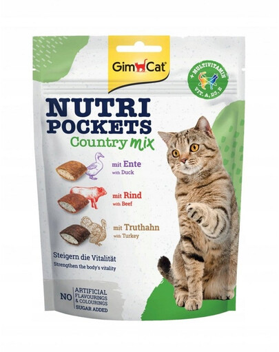 GIMCAT Nutri Pockets Country Mix przysmak mięsny 150 g