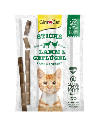 GIMCAT Sticks Lamb&Poultry z jagnięciną i drobiem 4szt.