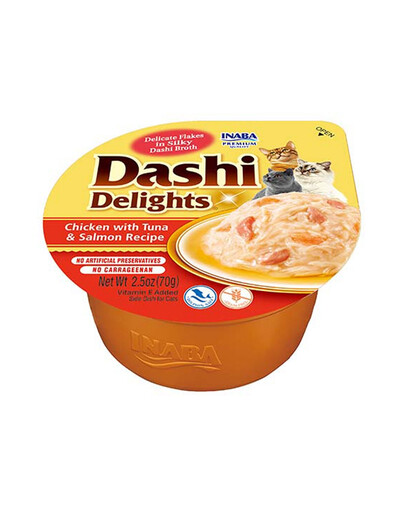 Cat Dashi Delights Kurczak, tuńczyk i łosoś 70 g