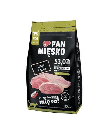 PAN MIĘSKO sucha karma Indyk z gęsią S 10kg