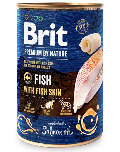 BRIT Premium by Nature  400 g ryba i rybie skóry naturalna karma dla psów