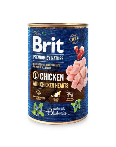 BRIT Premium by Nature  400 g kurczak i serca naturalna karma dla psa