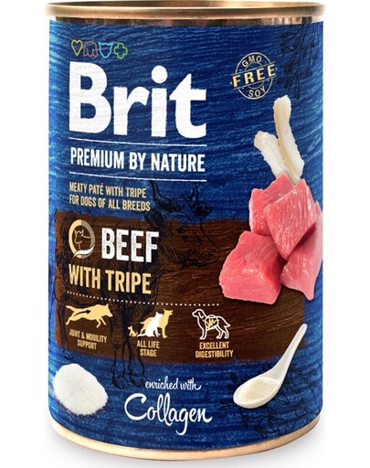 BRIT Premium by Nature 400 g wołowina i podroby naturalna karma dla psa