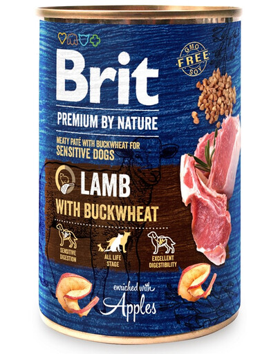 BRIT Premium by Nature 400 g jagnięcina i gryka naturalna karma dla psa