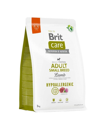 BRIT CARE Hypoallergenic Adult Small Breed Lamb 3 kg dla  psów małych ras z jagnięciną