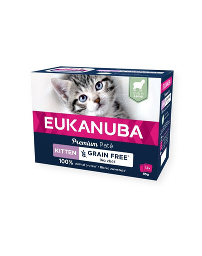 Grain Free Kitten pasztet dla kociąt Jagnięcina 12 x 85 g