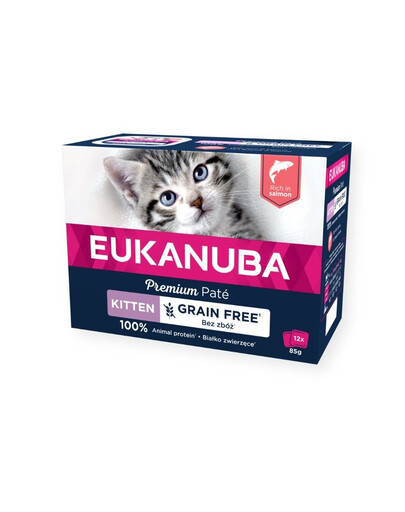 Grain Free Kitten pasztet dla kociąt Łosoś 12 x 85 g