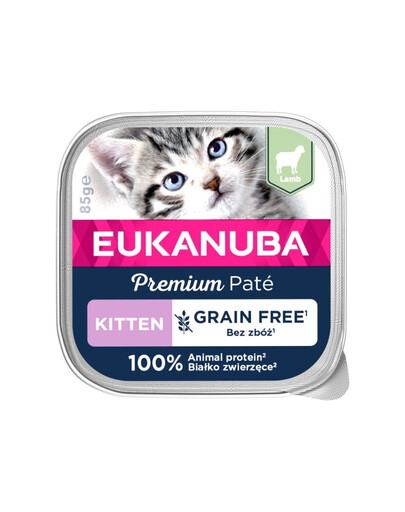 Grain Free Kitten pasztet dla kociąt Jagnięcina 16 x 85 g